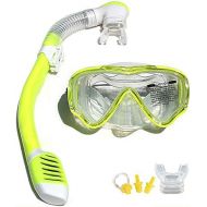 V VILISUN Taucherbrille mit Schnorchel Anti-Leck Anti-Fog Schnorchelset Tauchset aus Gehartetem Glas, ideal fuer Tauchen, Schnorcheln und Schwimmen, Kinder Tauchset mit Nasenklemme