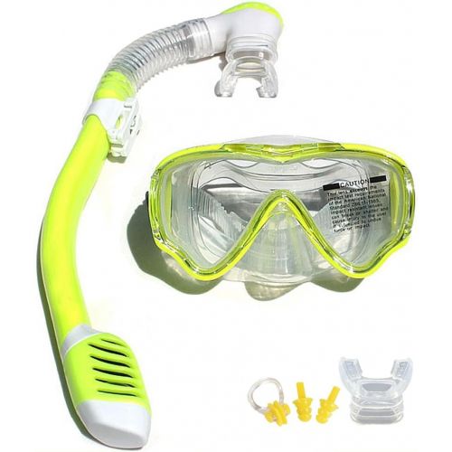  V VILISUN Taucherbrille mit Schnorchel Anti-Leck Anti-Fog Schnorchelset Tauchset aus Gehartetem Glas, ideal fuer Tauchen, Schnorcheln und Schwimmen, Kinder Tauchset mit Nasenklemme