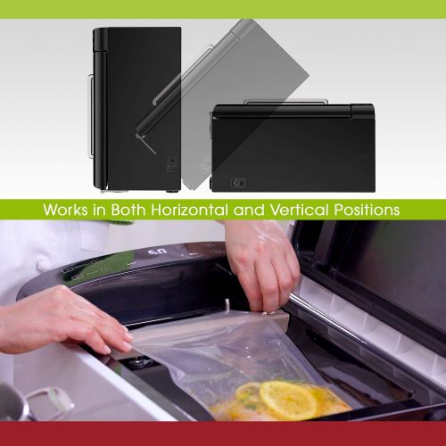  V Vesta Precision Vertical Chamber Vacuum Sealer by Vesta Precision - Vertical Vac Elite | Extends Food Freshness | Perfect for Sous Vide Cooking & food with liquid | Space-saving Vertical Design