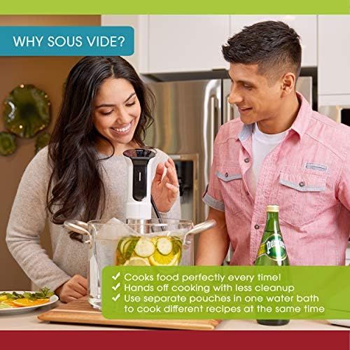  V Vesta Precision Sous Vide Cooker by Vesta Precision - Imersa | Powerful Pump Design | Accurate, Stable Temperature Control | Wi-Fi App Control | Touch Panel | Water Level Protection System | 900 W