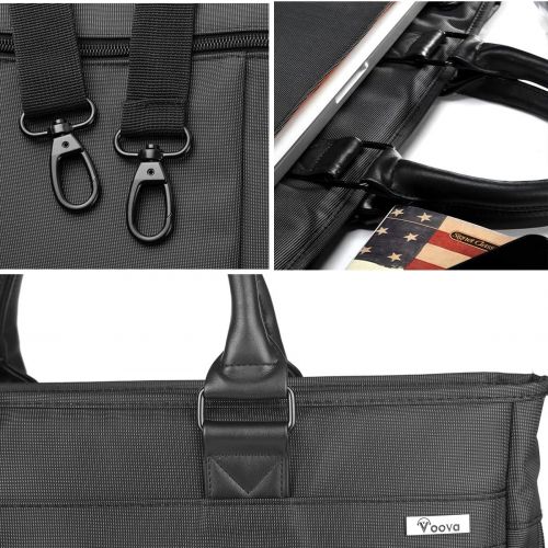  [아마존 핫딜] V Voova Laptop Messenger Bag 14 15 15.6 Inch Shockproof Shoulder Notebook Case with Charger/Headphones Pockets Compatible for MacBook Pro 15.4/MacBook/HP/Lenovo/Dell ChromeBook/Ipa