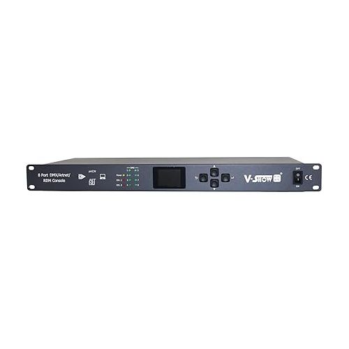  Artnet RDM DMX sACN Controller - 3 PIN DMX Splitter XLR Input and output, 4096 DMX Channel 8 Port Signal Amplifier for Stage Lighting Shows (42-FZQO-78RJ)