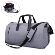 V-Vitoria Suit Duffel Bag with Shoulder Strap for Travel Business Carry on Foldable Garment Bag (Grey)