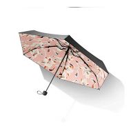 V-parasol Handmade Lightweight Mini Umbrella Folding Travel Umbrella， Small Fold Pocket Umbrella Sunblock -Pink 18.7x6cm