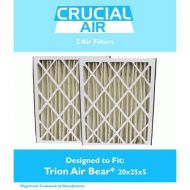 Generic 2 Trion Air Bear Filter 255649-102 Pleated Furnace Air Filter 20x25x5 MERV 8