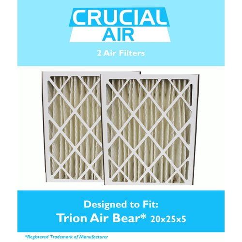제네릭 Generic 2 Trion Air Bear Filter 255649-102 Pleated Furnace Air Filter 20x25x5 MERV 8