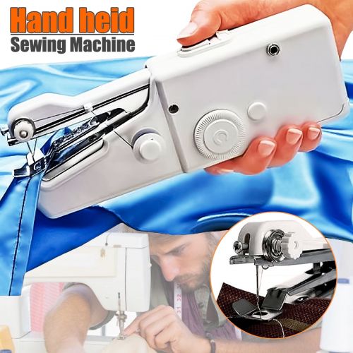 제네릭 Generic Handheld Portable Stitch Sew Cordless Handy Sewing Machine Quick Repair Tool Universal for DIY Clothing Denim Apparel Sewing Fabric Zippers Crafts Supplies (without batteries)