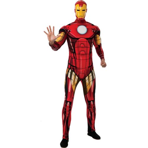 제네릭 Marvel Iron Man Deluxe Mens Adult Halloween Costume, One Size, Standard (44)