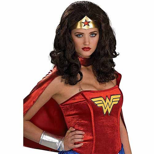 제네릭 Wonder Woman Wig Adult Halloween Accessory