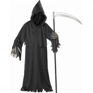 Generic Grim Reaper Deluxe with Vinyl Hands Boys Child Halloween Costume