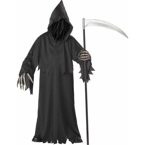 제네릭 Generic Grim Reaper Deluxe with Vinyl Hands Boys Child Halloween Costume