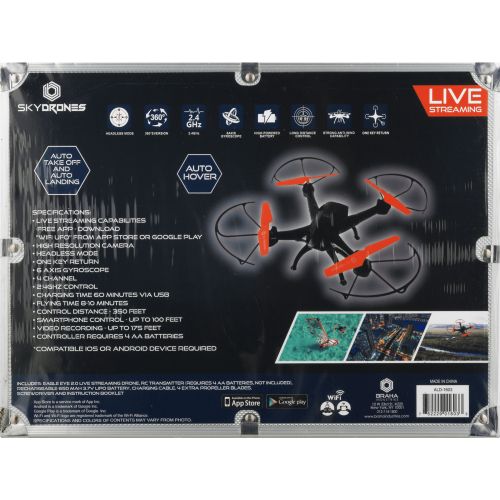 제네릭 Generic Sky Drones HD Live Streaming Eagle Eye 2.0 Video Drone, 1.0 CT