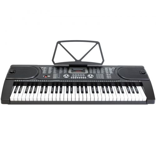 제네릭 V.I.P. 61-Key Electronic Piano Keyboard with 7-Position Adjustable Stand & Microphone - Black