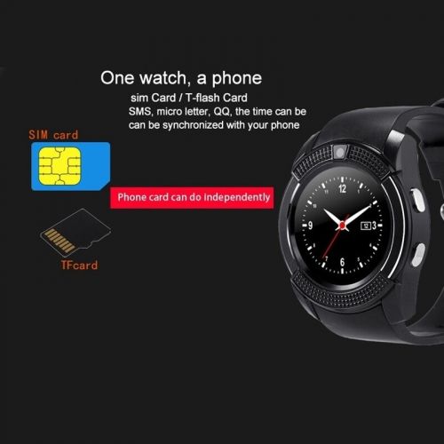  V8 Smart Watch support Sim TF Card 0.3M Camera Slot Bluetooth Clock Smart Watch for IOS Android