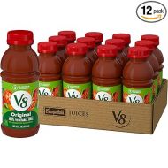 V8 Original 100% Vegetable Juice, Vegetable Blend with Tomato Juice, 12 fl oz Bottle (Pack of 12)