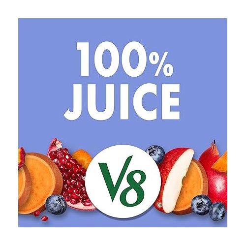  V8 Blends 100% Juice Pomegranate Blueberry Juice, 46 fl oz Bottle (Case of 6)