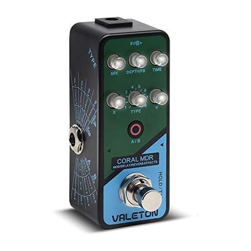  [아마존베스트]Valeton Coral MDR Digital Chorus Modulation Delay Reverb Multi Effects Guitar Pedal