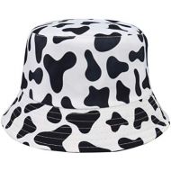 [아마존베스트]VALICLUD Fishing Hat Cow Grain Sun Protection Bucket Hat Summer Safari Cap for Hiking Beach Sports