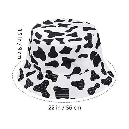  [아마존베스트]VALICLUD Fishing Hat Cow Grain Sun Protection Bucket Hat Summer Safari Cap for Hiking Beach Sports