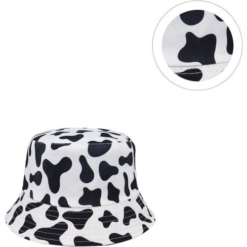  [아마존베스트]VALICLUD Fishing Hat Cow Grain Sun Protection Bucket Hat Summer Safari Cap for Hiking Beach Sports