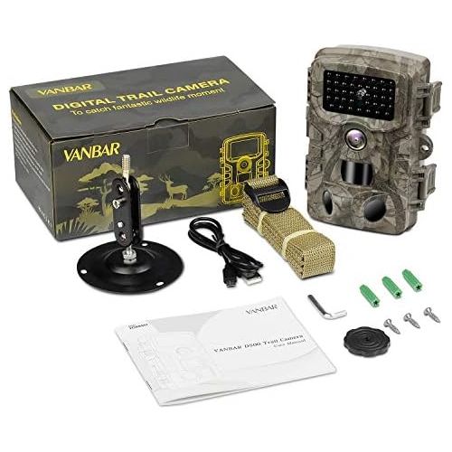  [아마존베스트]VANBAR Wildlife Camera 20MP 1080 Full HD Wildlife Camera with Motion Sensor Night Vision IP66 Waterproof and 0.2s Fast Trigger Speed Night Vision Wildlife Camera for Monitoring Wil