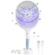 VANELC Bug Zapper Racket, Electric Fly Swatter Racket, 3000 Volt Rechargeable Fly Zapper Mosquito Killer with USB Charging Cable for Indoor and Outdoor