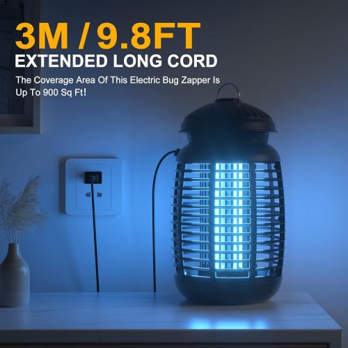  VANELC Bug Zapper with Light Sensor, Electric Insect Killer Waterproof 4200V Mosquito Zapper Outdoor, Fly Trap for Home Backyard Garden Patio