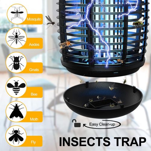  VANELC Bug Zapper with Light Sensor, Electric Insect Killer Waterproof 4200V Mosquito Zapper Outdoor, Fly Trap for Home Backyard Garden Patio