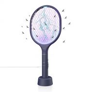VANELC Bug Zapper, Mosquito Killer, USB Rechargeable Electric Fly Swatter Racket Zap for Home, Outdoor, Pest Insects Control, Safe to Touch with 3-Layer Safety Mesh