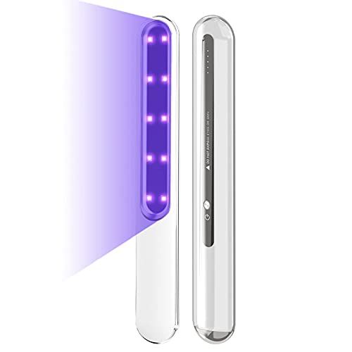  VANELC UV Light Sanitizer Wand, Portable UVC Ultraviolet Light Sanitizer Wand, Mobile Cleaner UV Light Wand for Sanitizing Rechargeable, Disinfection Wand for Room, Household, Toilet, Off