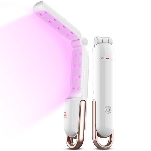  VANELC UV Light Sanitizer Wand, Portable UVC Light Sterilizer, Rechargable Ultraviolet Disinfection Lamp for Home Travel Car Pet Toy Kills of Germs Viruses Bacteria