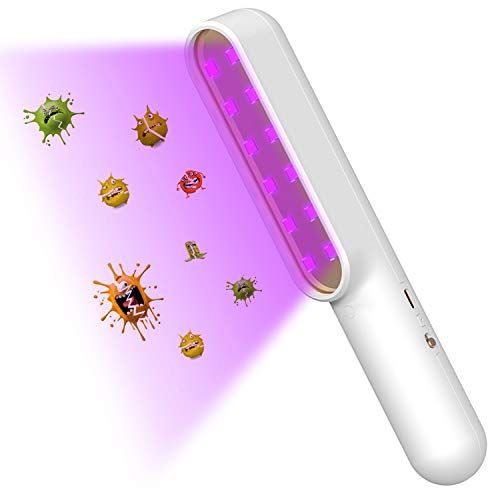  VANELC UV Light Sanitizer Wand, Portable UVC Light Disinfector Lamp, Handheld UV Cleaner for Hotel, Bathroom, Toilet, Smartphone, Kids Toys Kills 99% of Germs Viruses, Bacteria