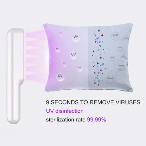  VANELC UV Light Sanitizer Wand, Portable UVC Light Disinfector Lamp, Handheld UV Cleaner for Hotel, Bathroom, Toilet, Smartphone, Kids Toys Kills 99% of Germs Viruses, Bacteria