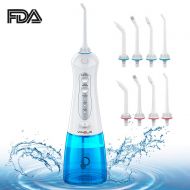 VANELC Vanelc Cordless Water Flosser,Professional Oral Irrigator with 8 Jet Tips, Rechargable Portable Dental...
