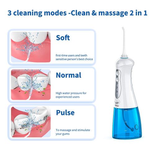  VANELC Vanelc Cordless Water Flosser,Professional Oral Irrigator with 8 Jet Tips, Rechargable Portable Dental...