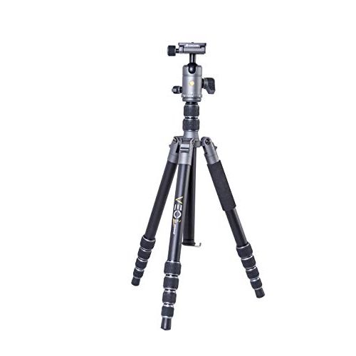  Vanguard VEO2GO265HABM Aluminum Travel Tripod with Ball Head for Sony, Nikon, Canon, Fujifilm Mirrorless, Compact System Camera (CSC), DSLR