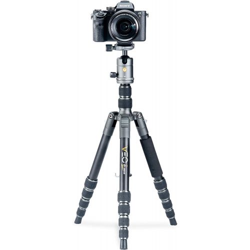  Vanguard VEO2GO235AB Aluminum Travel Tripod with Ball Head for Sony, Nikon, Canon, Fujifilm Mirrorless, Compact System Camera (CSC), DSLR