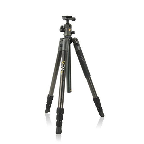  Vanguard VEO 2 264CB Carbon Fiber Travel Tripod with VEO 2 BH-50 Ball Head for Sony, Nikon, Canon, Fujifilm Mirrorless, Compact System Camera (CSC), DSLR