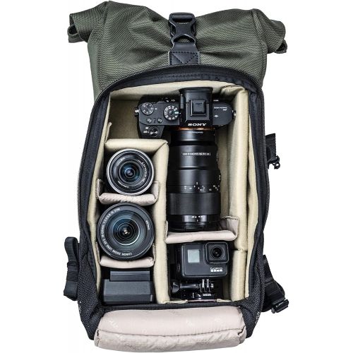  Vanguard VEO Select 39RBM Rolltop Camera Backpack, Green