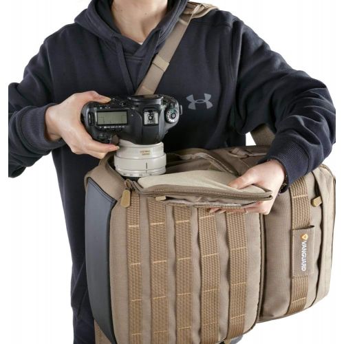  VANGUARD VEO Range T48 Backpack for Pro DSLR/Mirrorless Cameras, Tactical Style - Black, Beige, VEO Range T48 BG