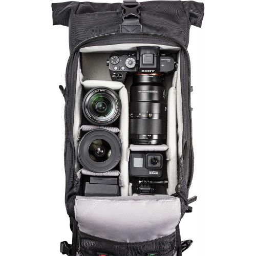  VANGUARD VEO Select 39RBM Rolltop Camera Backpack, Black, 39