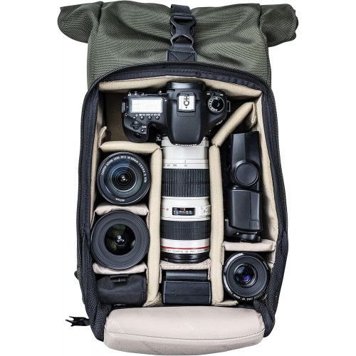  Vanguard VEO Select 43RB Rolltop Camera Backpack, Green