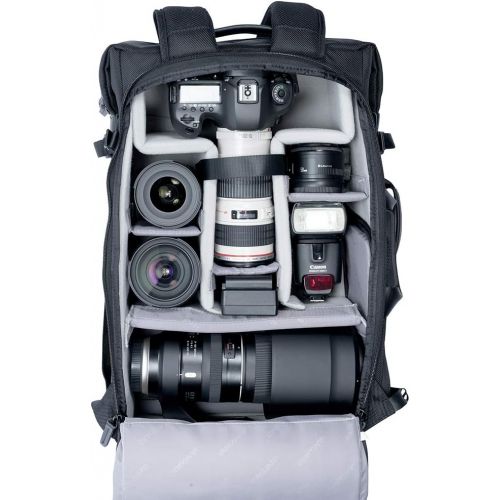  Vanguard VEO SELECT49 BK Backpack/Shoulder Bag for DSLR, Mirrorless/CSC Camera or Drone, Black