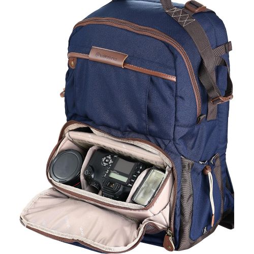  Vanguard Havana 48 Backpack (Blue) for Sony, Nikon, Canon, Fujifilm Mirrorless, Compact System Camera (CSC), DSLR, Travel