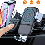 [아마존핫딜][아마존 핫딜] VANMASS Wireless Car Charger Mount, Automatic Clamping Gravity Sensor Car Phone Mount, 10W 7.5W Qi Fast Charging Air Vent Phone Holder Compatible with S10 S9 Note 10 9, Phone 11 Pr