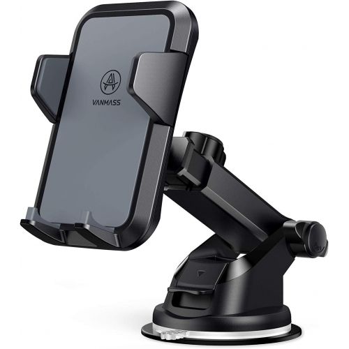  [아마존 핫딜] VANMASS Car Phone Mount, Universal Cell Phone Holder for Car Dashboard, Windshield, Air Vent with One-Click Release Button, Compatible with iPhone, Samsung, Google, LG, HTC & More