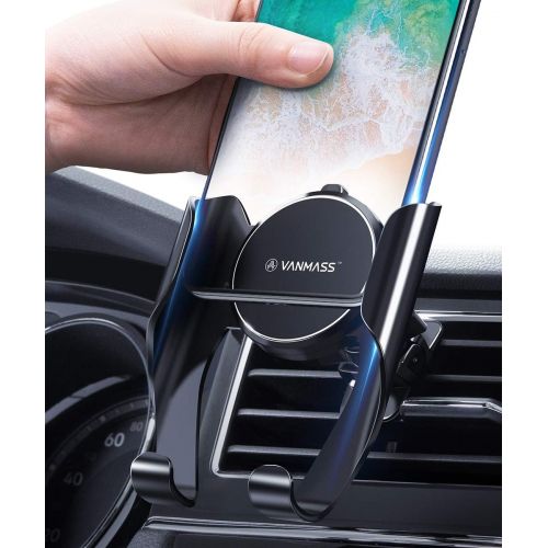  [아마존 핫딜] VANMASS Upgrade Car Phone Mount, HandsFree Cell Phone Holder for Car with 2 Air Vent Clips, Universal Air Vent Car Phone Holder Compatible with iPhone 11 Xs Max XR X, Samsung S10 S