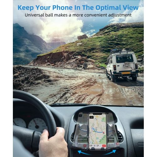  [아마존 핫딜] VANMASS Upgrade Car Phone Mount, HandsFree Cell Phone Holder for Car with 2 Air Vent Clips, Universal Air Vent Car Phone Holder Compatible with iPhone 11 Xs Max XR X, Samsung S10 S