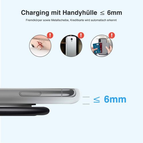  [아마존 핫딜]  [아마존핫딜]VANMASS Fast Wireless Charger Qi 15W Induktive Ladestation Aluminium 15W/10W/7.5W/5W Wireless Ladegerat fuer iPhone XS/XR/X/8, Samsung Galaxy S10+/S10/S9+/S9 Huawei Mate 20 Pro Alle