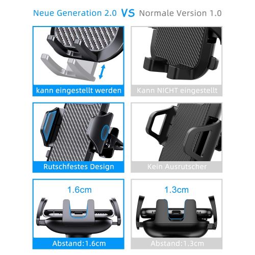  [아마존 핫딜]  [아마존핫딜]VANMASS Handyhalterung Auto Handyhalter fuers Auto Lueftung Bombenfest Vertikal & Horizontal mit Ausdehnbarer Halterfuesse Universal fuer iPhone Samsung Huawei Oneplus und andere Smartp